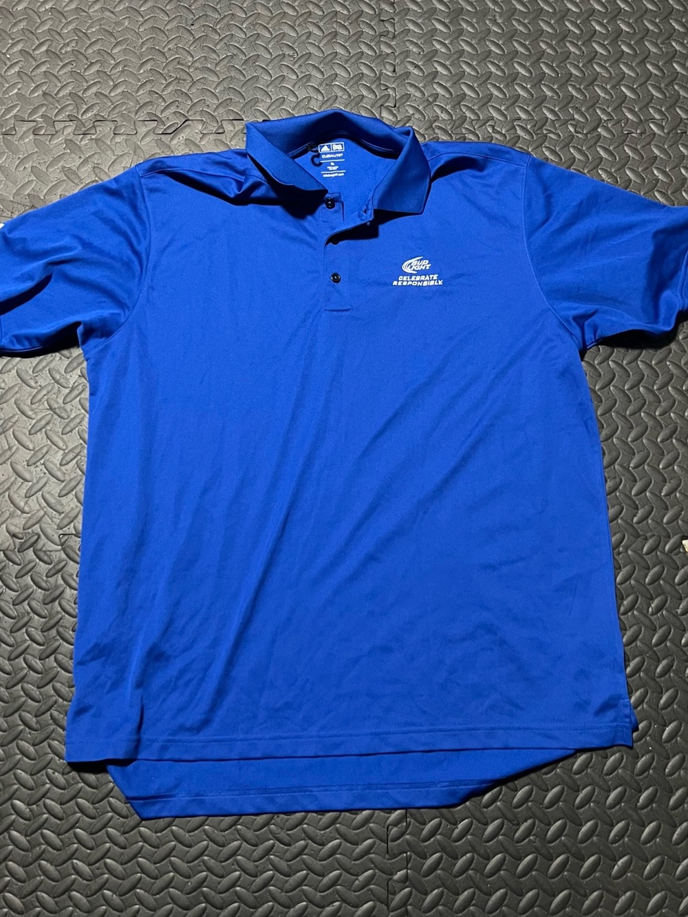 adidas Men's Blue Polo with Small Embroidered Logo